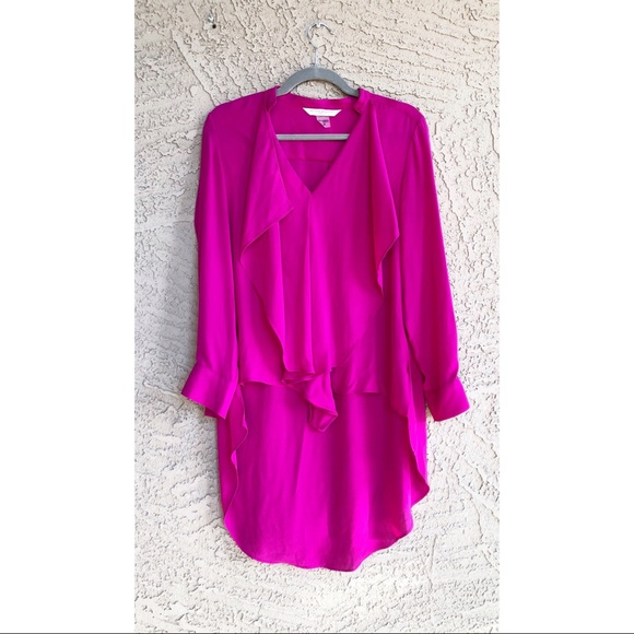 Peter Nygard Tops - PETER NYGARD ✨PETITE✨ High Low Ruffle Blouse Top